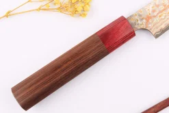 Couteau universel 13cm japonais artisanal Takeshi Saji VG10 Rainbow Nashiji