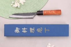 Couteau universel 12cm japonais artisanal Masashi Yamamoto BS1 Black Nashiji