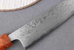 Couteau universel 15cm japonais artisanal Toshihiro Wakui Aogami 2 damas laminé