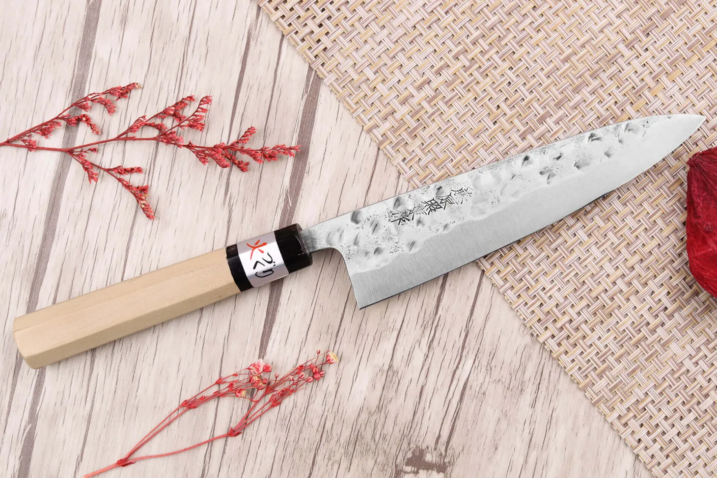 Couteau universel 15cm japonais artisanal Fujiwara Maboroshi manche en magnolia