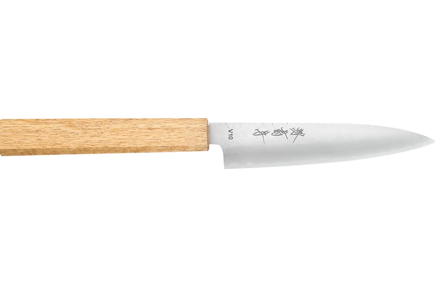 Couteau universel 13,5cm japonais artisanal Sakai Kikumori TS10 en chêne