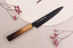 Couteau universel 15cm japonais Sakai Takayuki Kurokage VG10 manche en chêne brûlé