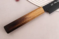 Couteau universel 15cm japonais Sakai Takayuki Kurokage VG10 manche en chêne brûlé