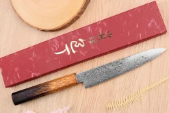 Couteau universel japonais artisanal Yoshihiro ZAD lame damassée 15cm