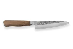 Couteau universel japonais artisanal Wusaki Nogami BS2 12.5cm manche en noyer