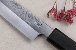 Couteau universel japonais artisanal Kagekiyo Yoshikazu Tanaka Damas Aogami 15cm
