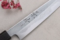 Couteau universel japonais artisanal Kagekiyo Yoshikazu Tanaka Damas Aogami 15cm