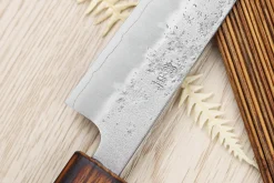 Couteau universel japonais artisanal Wusaki Yoshi G3 chêne 14cm
