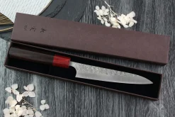 Couteau universel japonais artisanal Yoshimi Kato Minamo SG2 Tsuchime 14cm
