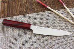 Couteau universel japonais artisanal Kei Kobayashi SG2 Heptagone 15cm
