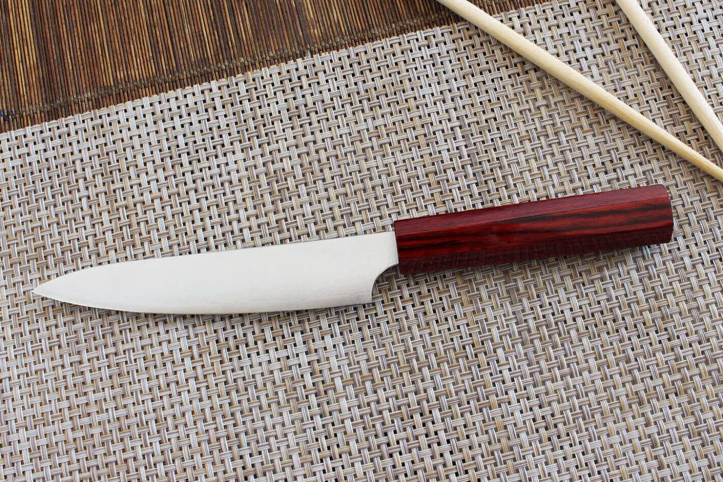 Couteau universel japonais artisanal Kei Kobayashi SG2 Heptagone 15cm