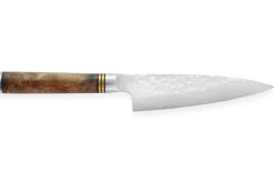 Couteau universel japonais artisanal forgé Takeshi Saji R2 Tsuchime 13cm