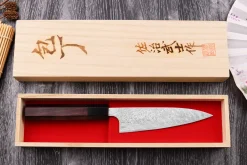 Couteau universel japonais artisanal Takeshi Saji R2 Damas 13,5cm