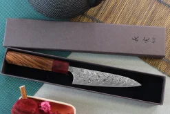 Couteau universel japonais artisanal Yoshimi Kato 12cm SG2 Damascus