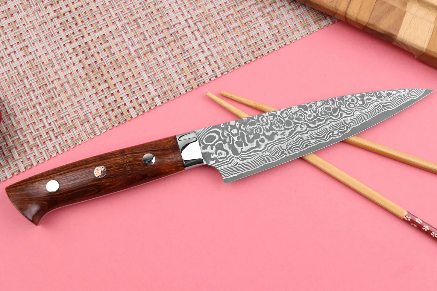 Couteau universel japonais Takeshi Saji R2 Damas Mosaïque 15cm