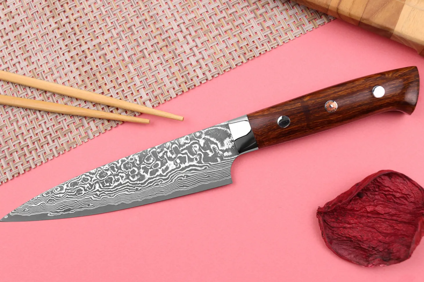 Couteau universel japonais Takeshi Saji R2 Damas Mosaïque 15cm