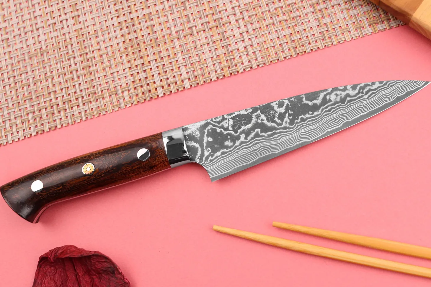 Couteau universel japonais Takeshi Saji R2 Damas Mosaïque 13cm