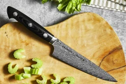 Couteau universel japonais Zwilling Kramer Euro Stainless 12cm damassé manche en micarta