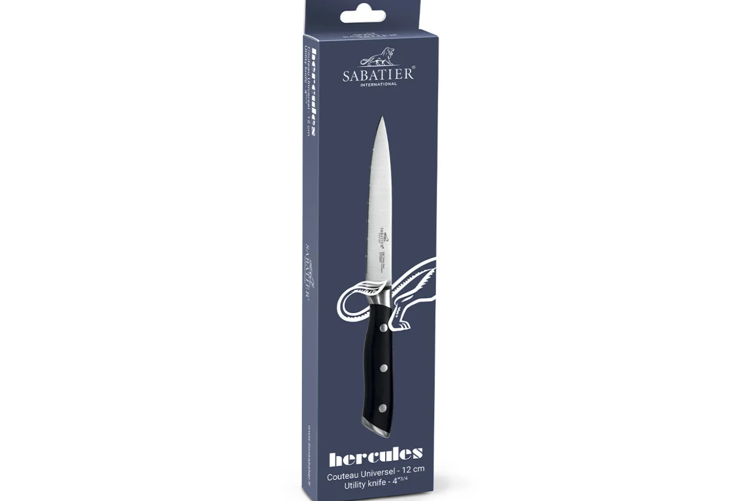 Couteau universel Sabatier International Hercules lame 12cm manche ABS 3 rivets