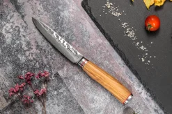 Couteau universel Wusaki Damas 10Cr 12cm manche en olivier