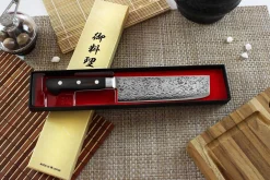 Couteau usuba japonais artisanal Yoshihiro VG10 damas 33 couches 16cm