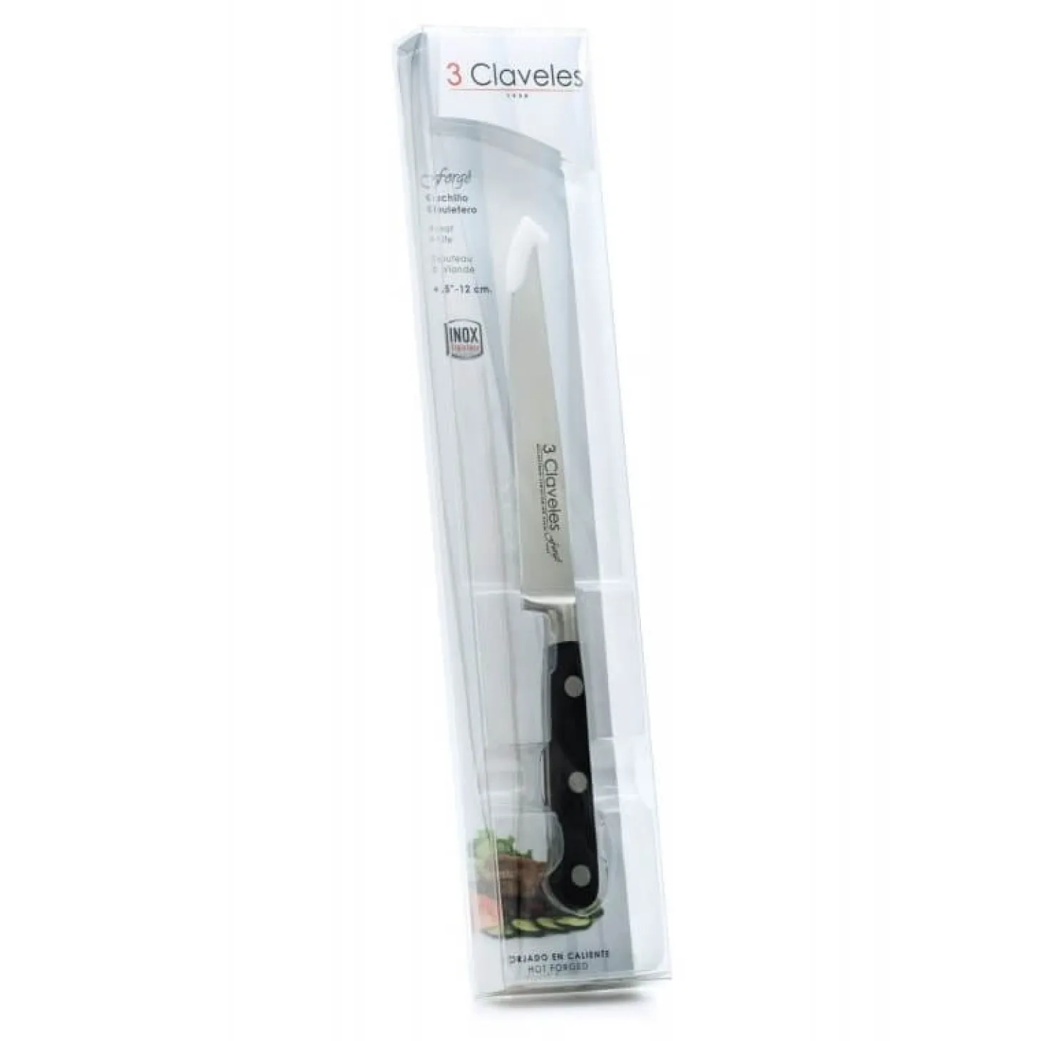 Couteau à viande 3 Claveles Forgé acier inox 12cm