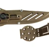 Couteau Wildsteer Wild Tech4 WT43111 lame noire 9cm manche paracorde Désert Camo + étui en POM