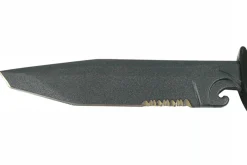 Couteau Wildsteer Wing-Tactic WING06213 lame semi-dentée 12,5cm sans logo GIGN manche kraton noir + brise-vitre + étui POM