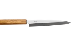 Couteau yanagiba 21cm artisanal japonais Tsunehisa AUS-8 manche en chêne