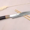 Couteau yanagiba 24cm japonais artisanal Hatsukokoro Yauji Yoshihiro Damas BS2