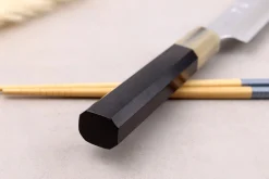 Couteau yanagiba 24cm japonais artisanal Hatsukokoro Yauji Yoshihiro Damas BS2