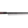 Couteau yanagiba 33cm japonais artisanal Hatsukokoro Shirasagi manche en wengé