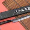 Couteau yanagiba 27cm japonais artisanal Hatsukokoro Shirasagi manche en wengé