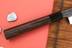 Couteau yanagiba 27cm japonais artisanal Hatsukokoro Shirasagi manche en wengé
