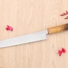 Couteau yanagiba 24cm japonais artisanal Nakamura Kaishin Saku WS2 en chêne