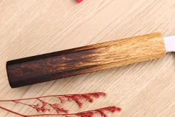 Couteau yanagiba 24cm japonais artisanal Nakamura Kaishin Saku WS2 en chêne