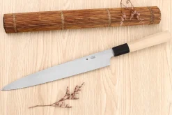 Couteau yanagiba 24cm japonais artisanal Sakai Kikumori Kikuzuki Kuro