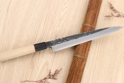 Couteau yanagiba 24cm japonais artisanal Sakai Kikumori Kikuzuki Kuro