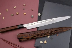 Couteau yanagiba 30cm japonais artisanal Sakai Takayuki Honyaki Shoryu VG10