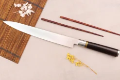 Couteau yanagiba 27cm Sayuto Ebène 7Cr manche en ébène