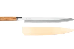 Couteau yanagiba 30cm Wusaki Olive 7Cr manche en olivier + saya