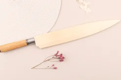 Couteau yanagiba 30cm Wusaki Olive 7Cr manche en olivier + saya