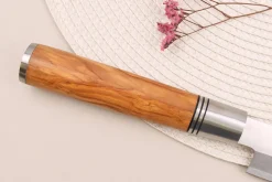 Couteau yanagiba 27cm Wusaki Olive 7Cr manche en olivier + saya