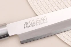 Couteau yanagiba 24cm Wusaki Olive 7Cr manche en olivier + saya