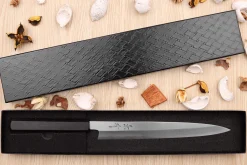 Couteau yanagiba japonais artisanal Kagekiyo Suri Urushi 24cm