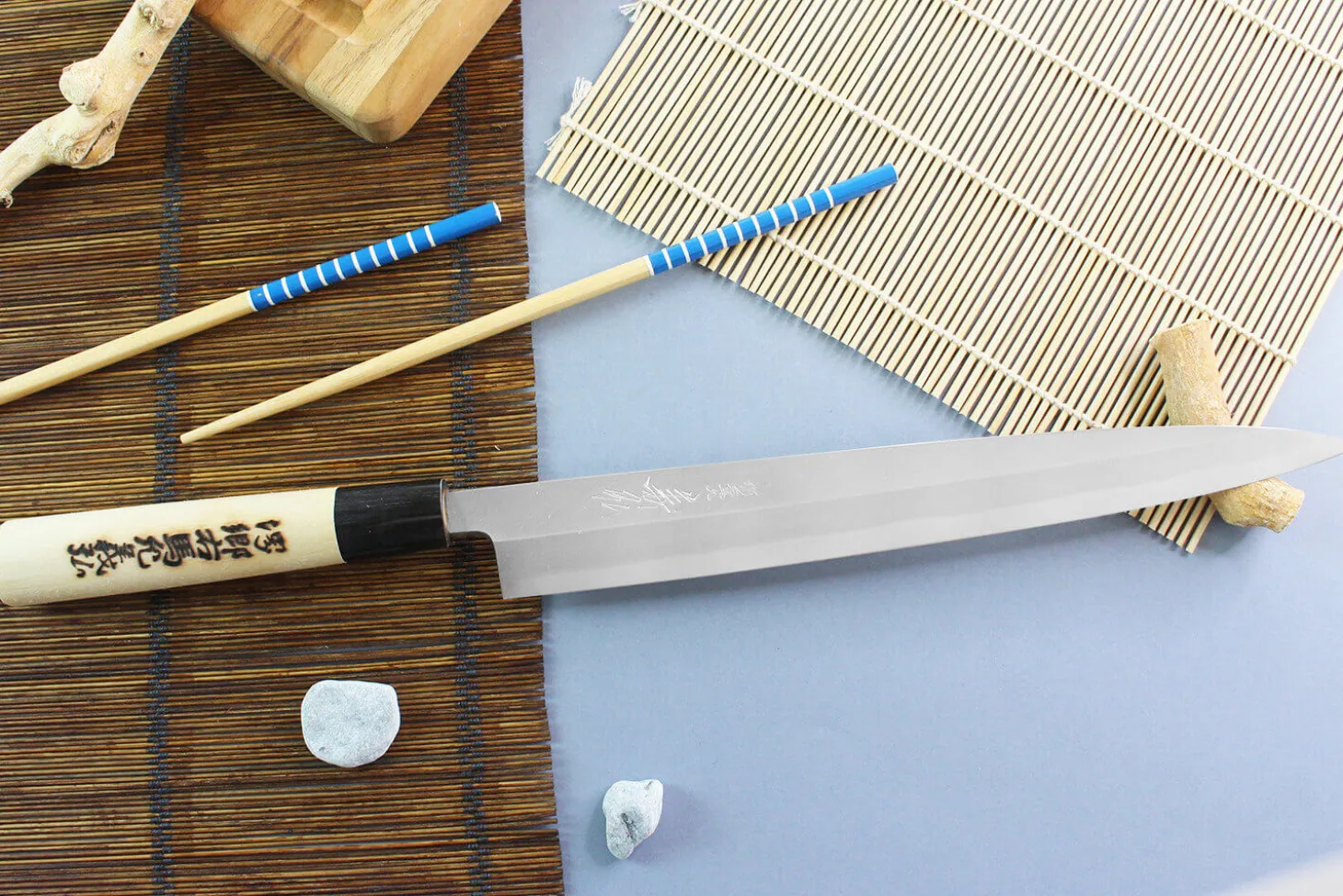 Couteau yanagiba japonais artisanal Yoshihiro Jyosaku White 2 steel
