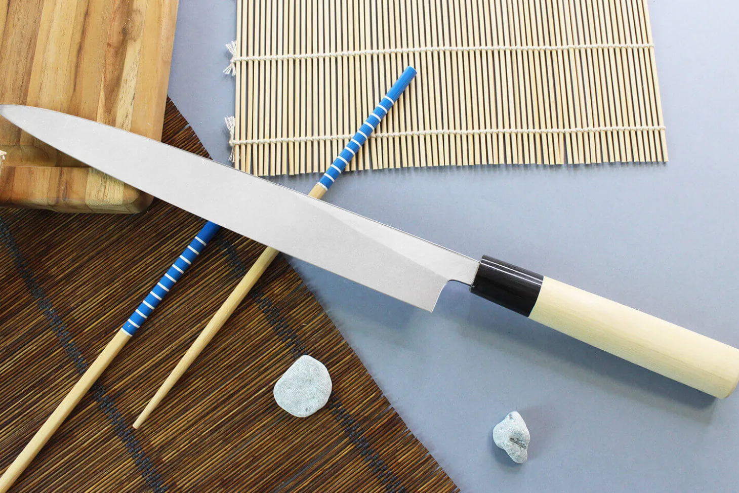 Couteau yanagiba japonais artisanal Yoshihiro Jyosaku White 2 steel