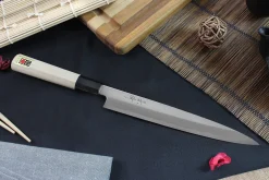 Couteau yanagiba japonais artisanal Kagekiyo Utage White Steel 2 21cm