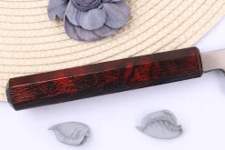 Couteau yanagiba japonais 21cm Sakai Takayuki Nanairo manche en résine laqué rouge