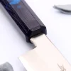 Couteau yanagiba japonais 21cm Sakai Takayuki Nanairo manche en résine laqué bleu